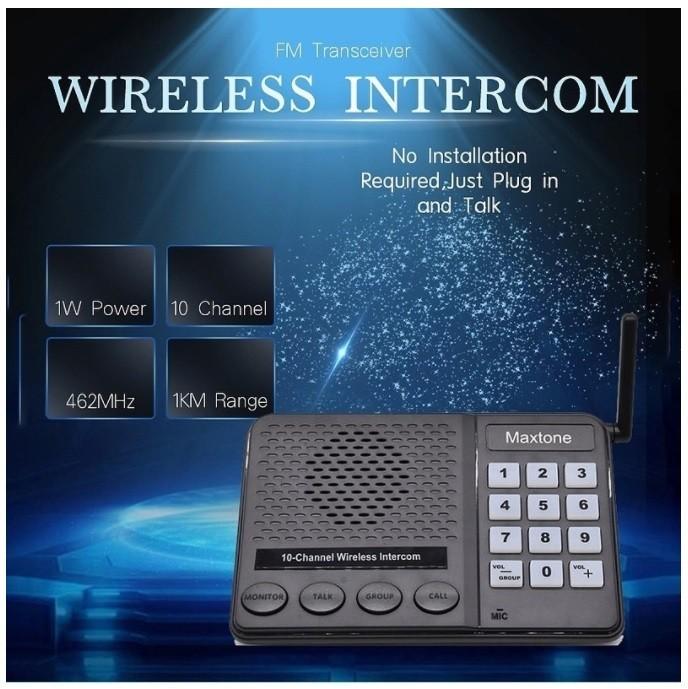 MAXTONE SK1210 WIRELESS INTERCOM 10CH FOR HOME/OFFICE USE - LONG RANGE - WIRE EMPORIUM Giá 643,000 Đồng*Miễn phí vận chuyển