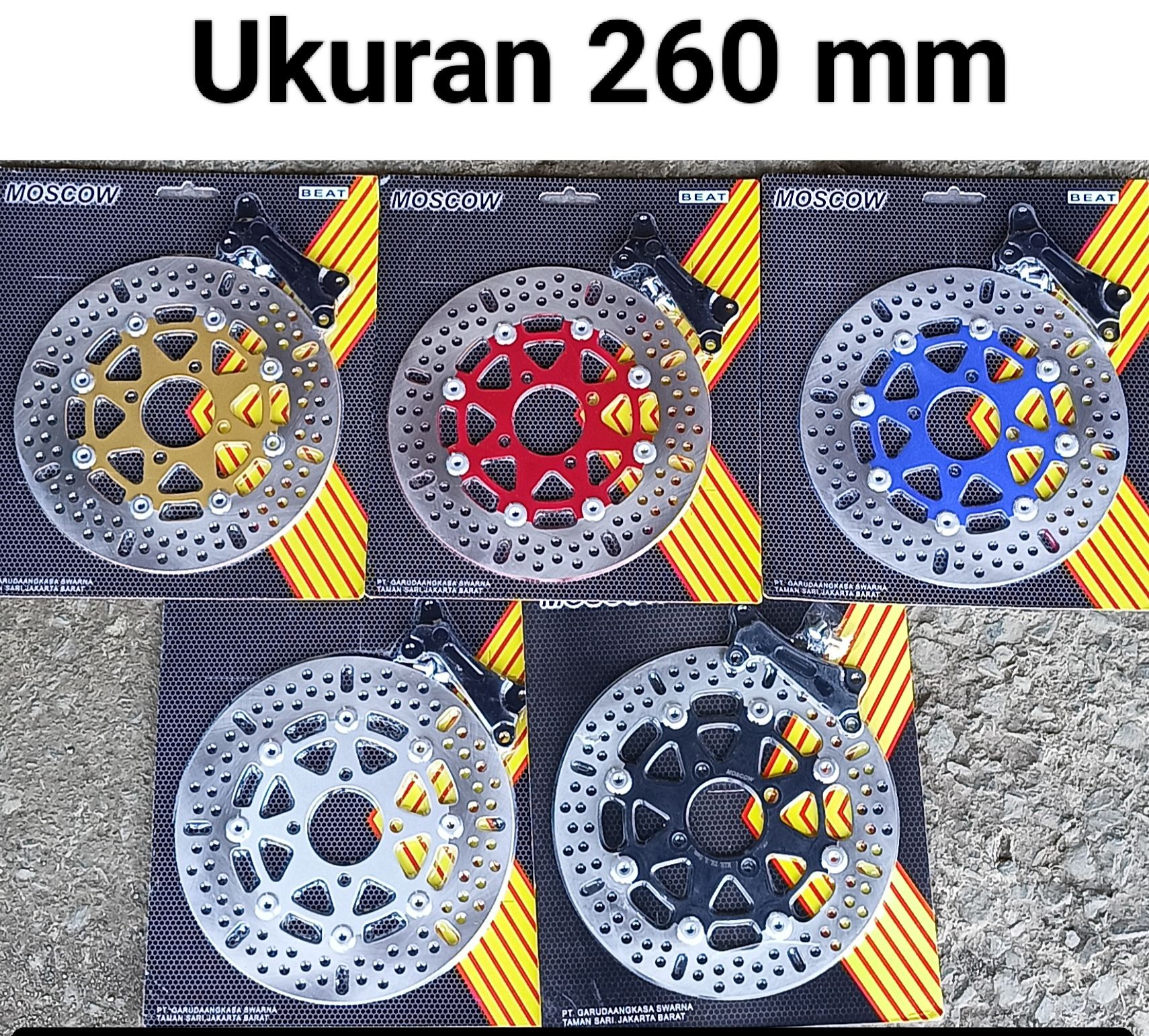 Disc Plate Disc Beat/Scoopy Genio/Vario 110 125 150 160 Cbs /Beat Karbu Beat Fi Beat Street Beat Deluxe Size 260mm Plus Breket Harga 121,500 rupiah*Gratis Ongkir