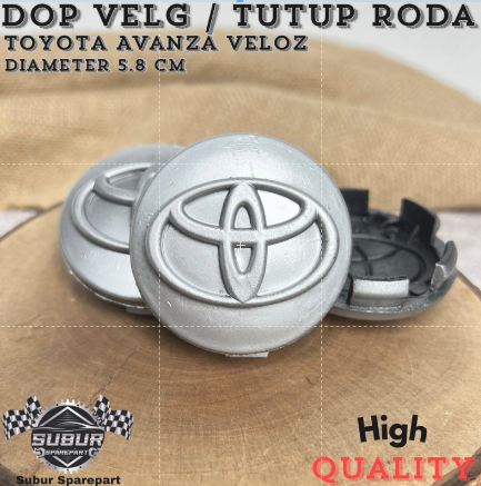 Dop Velg / Tutup Roda Toyota Avanza Veloz Rush Diameter 5.8 CM Harga 5,000 rupiah*Gratis Ongkir