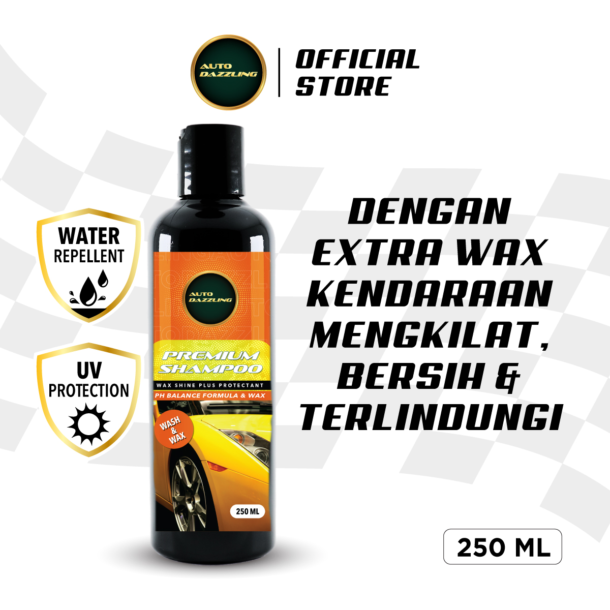 AUTODAZZLING - SABUN CUCI MOBIL PREMIUM WASH & WAX SHAMPO MOBIL DAN MOTOR Harga 25,000 rupiah*Gratis Ongkir