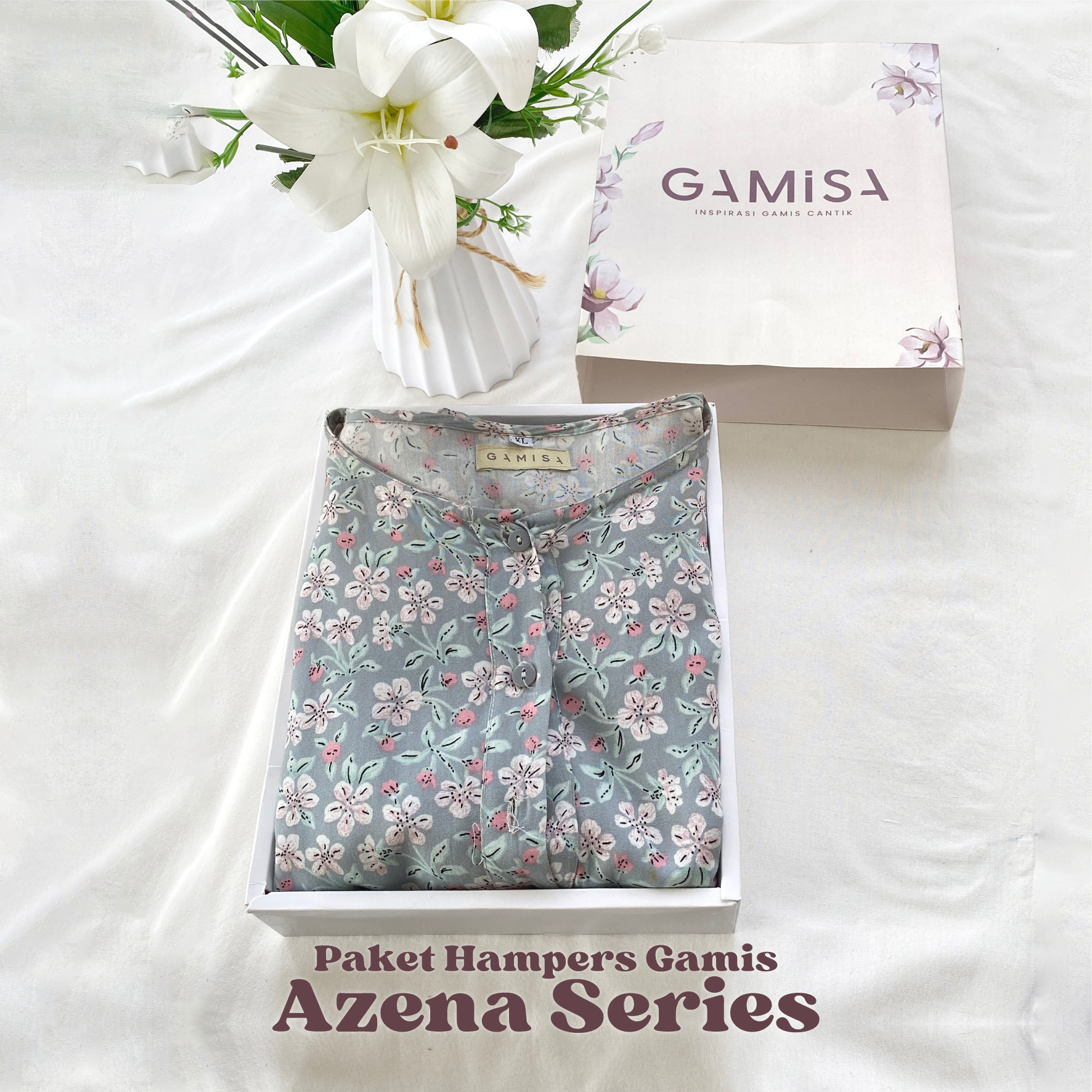 Azena Series Adult Gamis Hampers - hadiah box for Hadiah ulang tahun - Premium Rayon Viscose Material