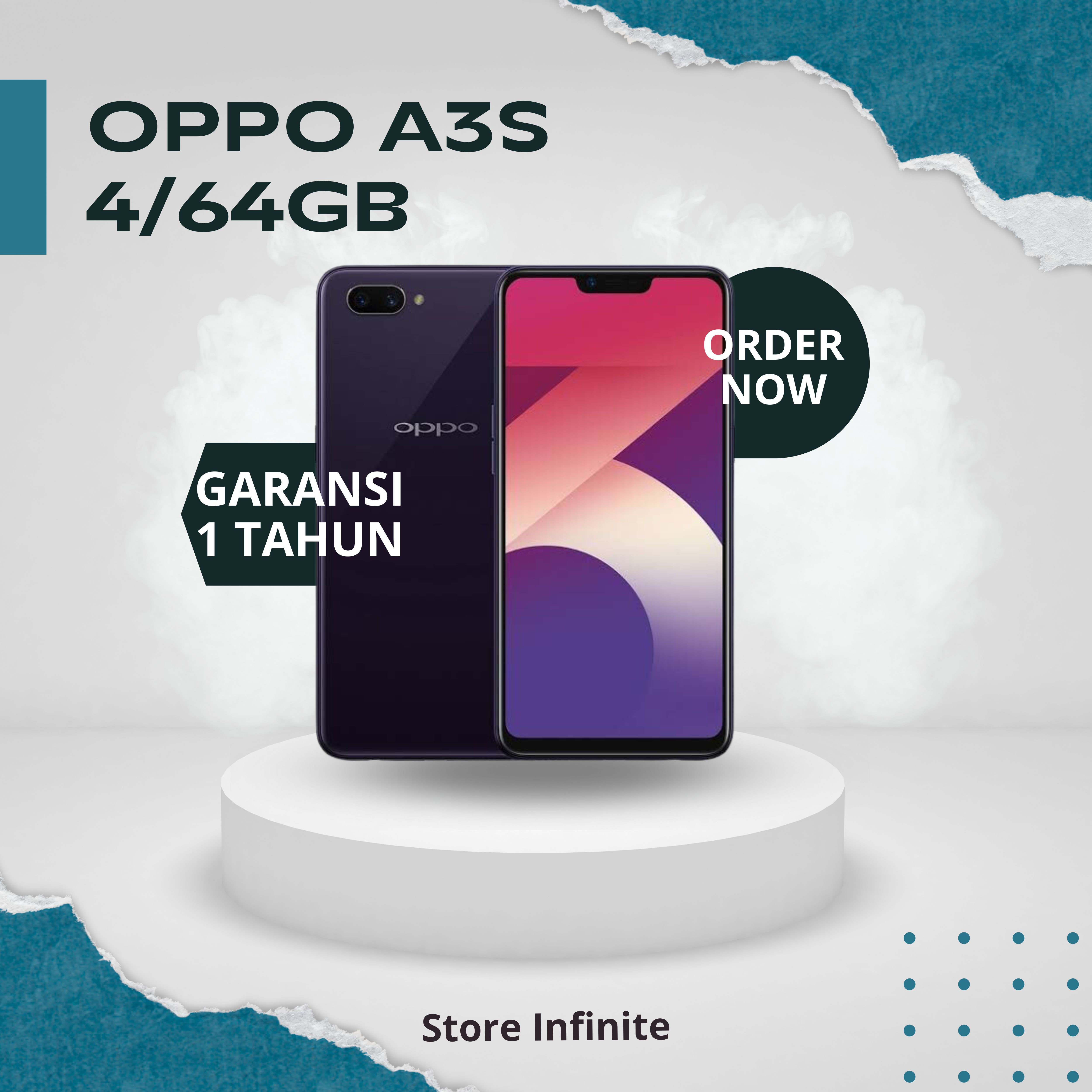 SMARTPHONE A3s 6/128GB FULLSET GARANSI TOKO 1 TAHUN Harga 525,000 rupiah*Gratis Ongkir
