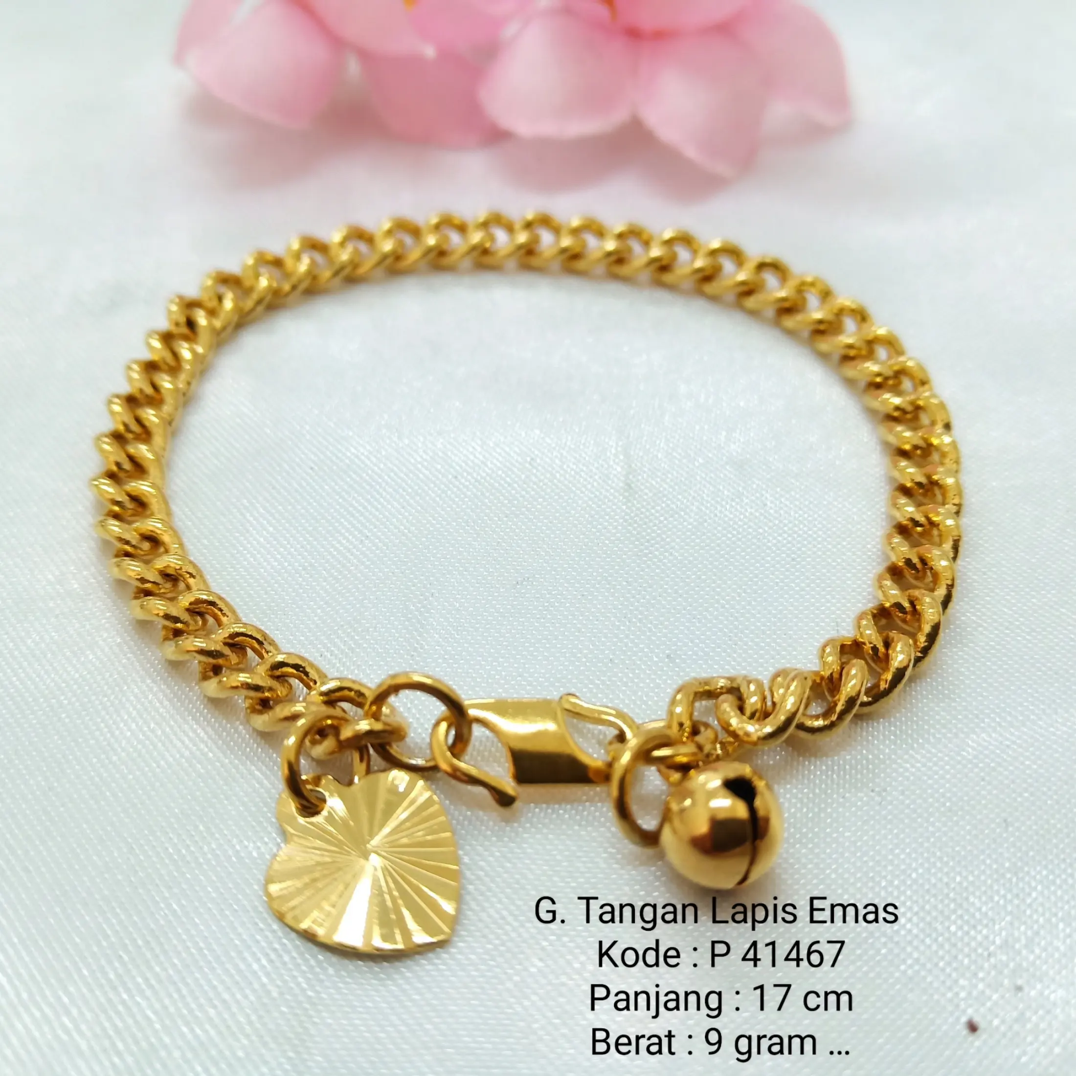 Bayar Ditempat P 41467 Gelang Tangan Dewasa Rantai Lapis Emas Karat Lazada Indonesia