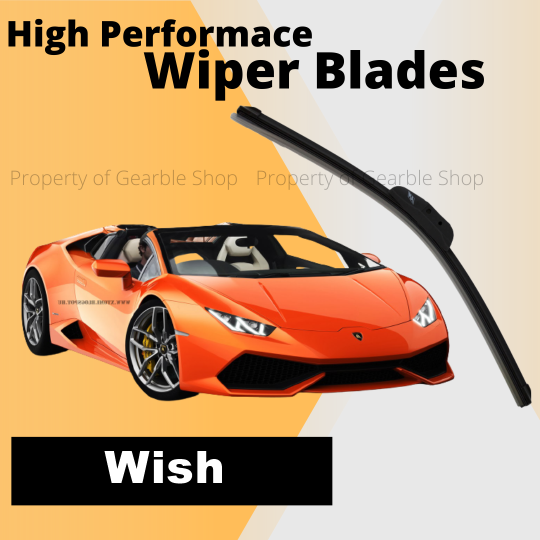 Wiper Toyota Wish Wiper Depan Karet Wifer Blade Kaca Mobil Frameless Model Pisang Sepasang 1 Set Harga 69,900 rupiah*Gratis Ongkir