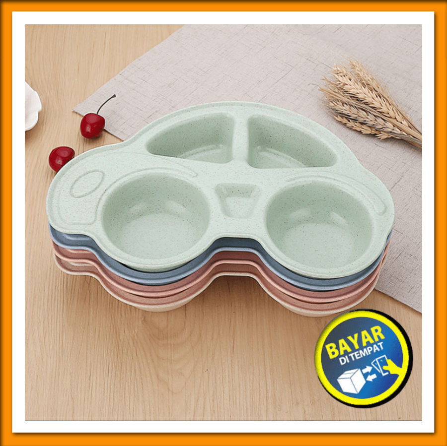 Bayar Di Tempat Piring Makan Anak Anak Piring Makan Bentuk Mobil Alat Makan Set Anak Best Seller Lazada Indonesia
