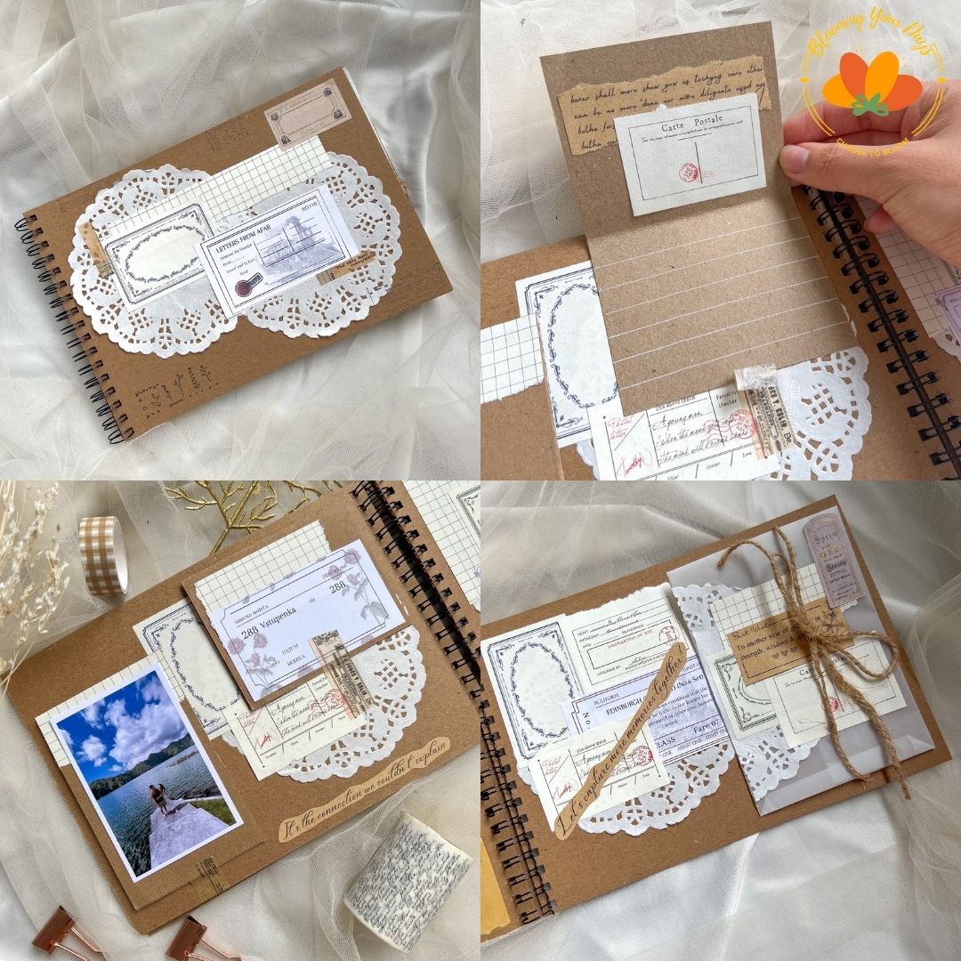 Bloomingyourdays Custom Scrapbook album vintage kartu ucapan foto lucu unik kado anniversary ulangtahu…