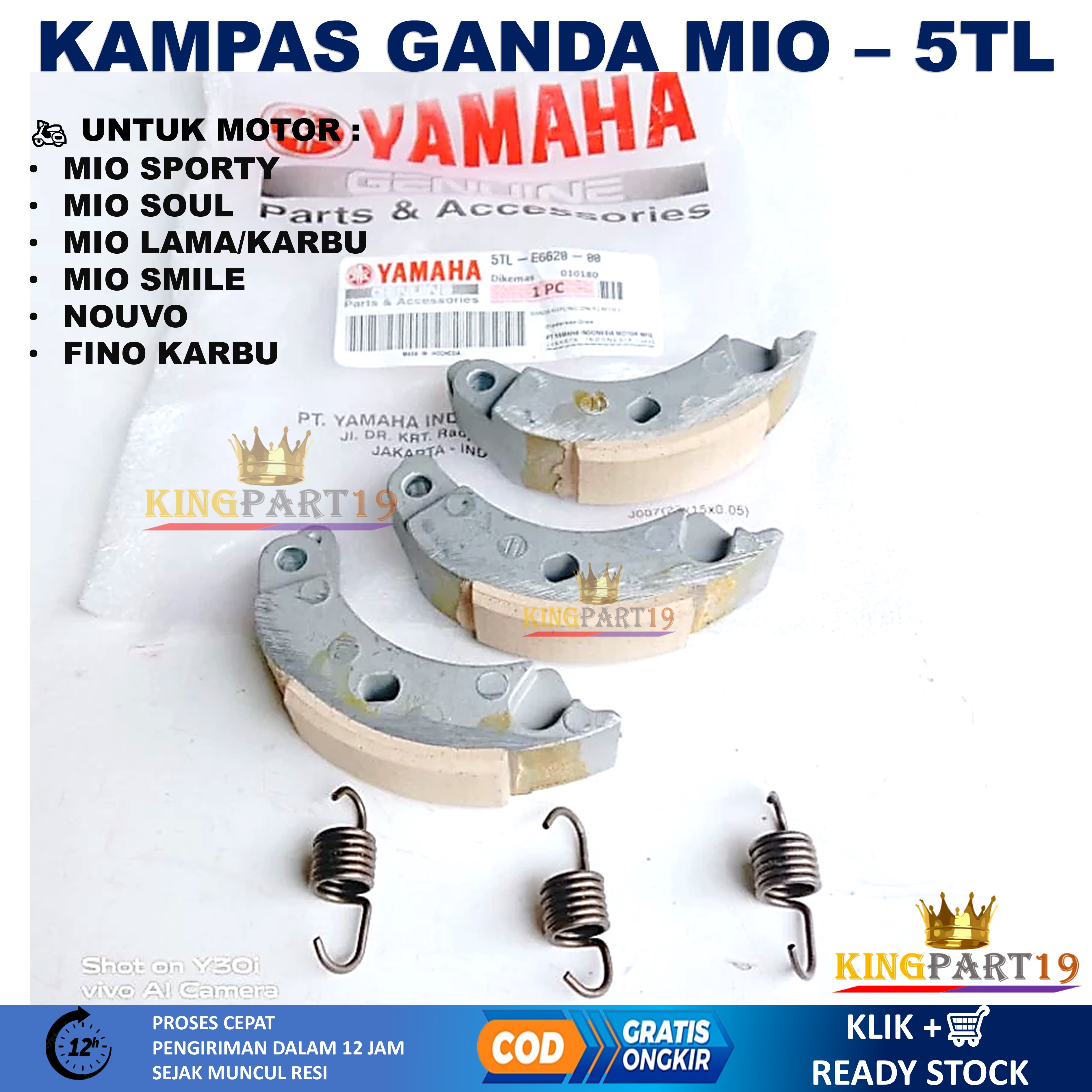 Double Lining Mio Sporty/ Mio Smile/ Old Mio Soul/ Old Fino/ Nuvo 5Tl Harga 71,084 rupiah*Gratis Ongkir