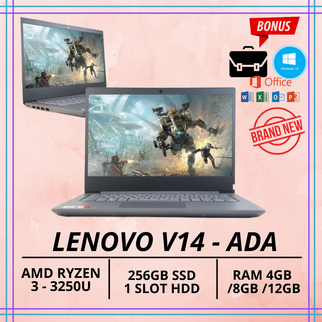 FREE TAS LAPTOP LENOVO V14-ADA AMD RYZEN 256GB SSD RAM