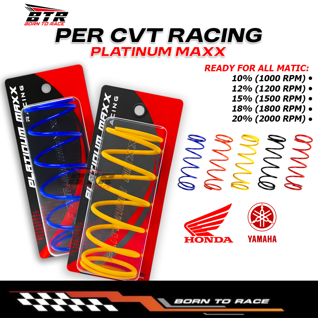 Per Cvt Platinum Racing Maxx All Types of Automatic Motorcycles Honda-Yamaha 1000 Rpm - 1200 Rpm - 1500 Rpm - 1800 Rpm - 2000 Rpm All Types of Automatic Honda-Yamaha Harga 100,000 rupiah*Gratis Ongkir