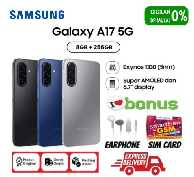Samsung Galaxy A17 5g 8Gb 256Gb Nfc 6.7 Inch Super Amoled Screen - Guaranteed - Fullset Giá 3,300,000 Đồng*Miễn phí vận chuyển