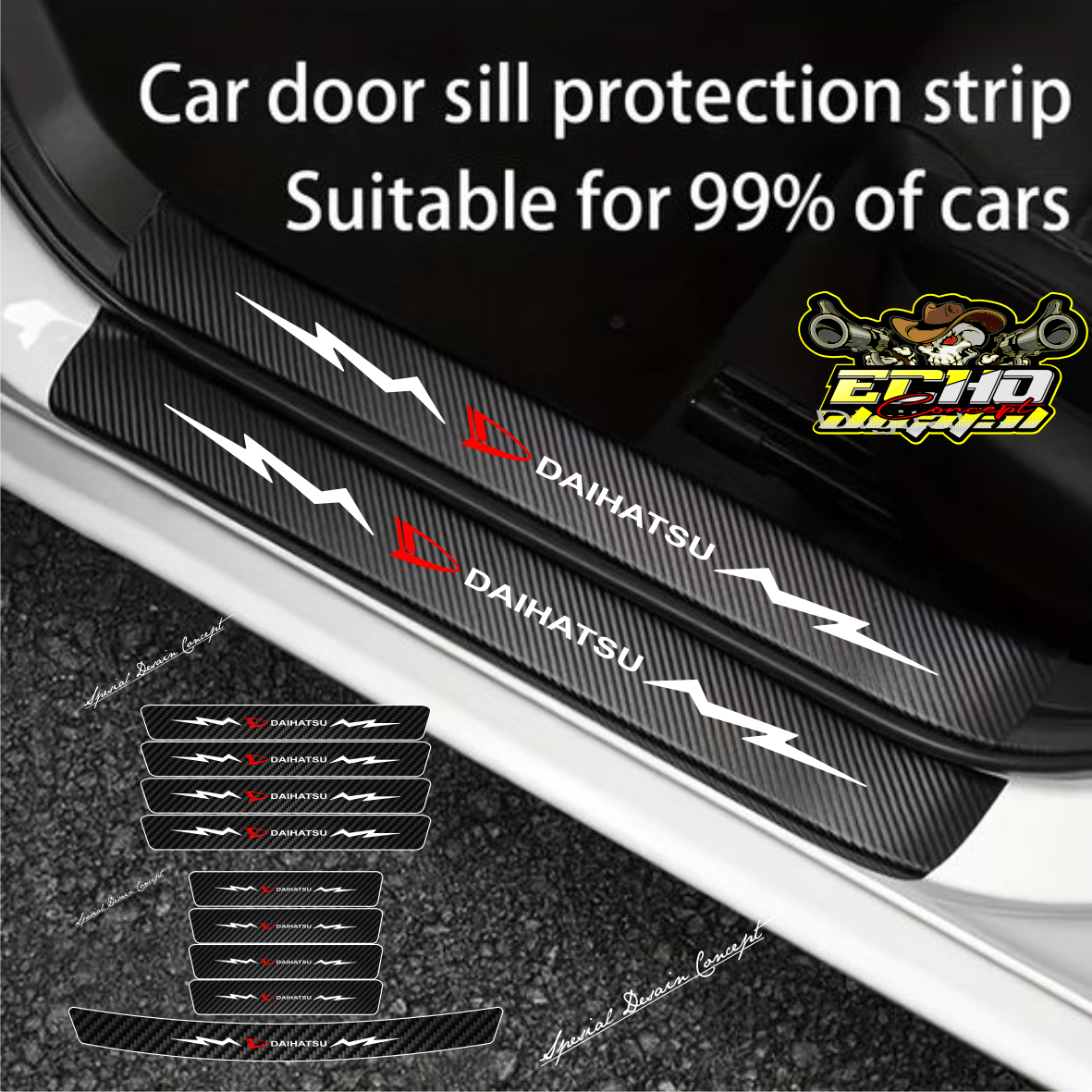 Sticker Pelindung Pinjakan kaki Pintu mobil Toyota calya Universal Harga 25,000 rupiah*Gratis Ongkir