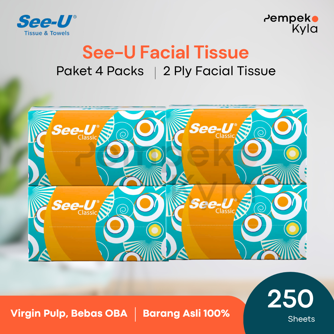Tissue Package See U 250 Sheets Contains 4 Pack 2 Ply - Merek SEE-U Harga 31,500 rupiah*Gratis Ongkir