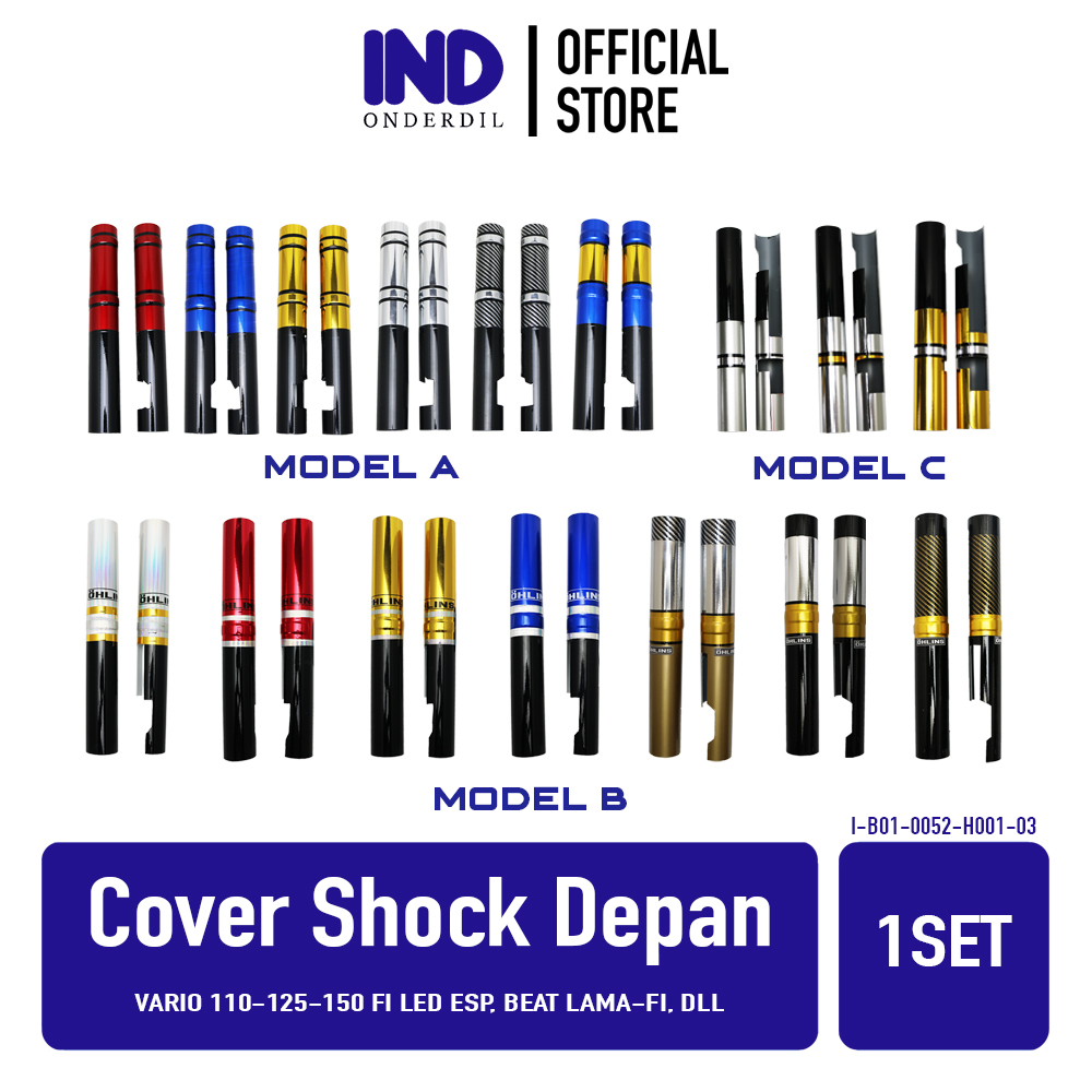 Cover-Penutup Shock-Shok-Sok Depan-Bottom Vario 110-125-150 FI LED Esp & Beat Lama-Karbu-FI-F1-New-eSP-Pop-Street & Scoopy & Spacy & Genio Giá 37,350 Đồng*Miễn phí vận chuyển