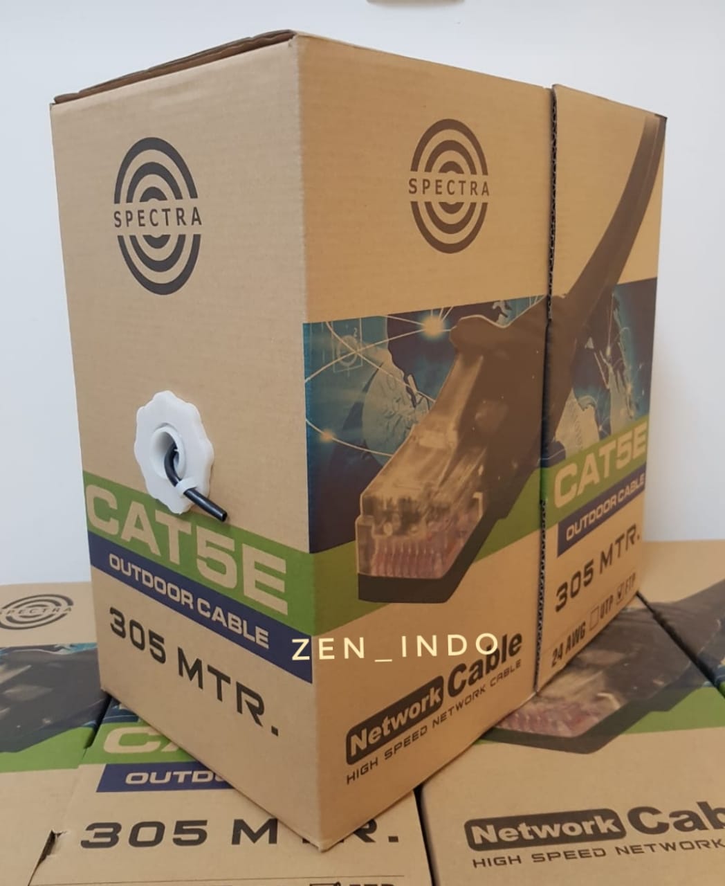 Kabel Lan FTP Cat5E Spectra Outdoor 305meter (Black/Hitam) Harga 445,000 rupiah*Gratis Ongkir