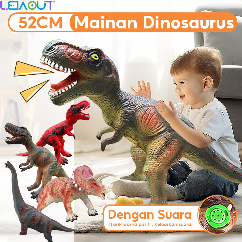 Leiao UT【🔥Best Choice 🔥】Mainan Dinosaurus karet Besar / 52CM Mainan Dinosaurus karet Besar