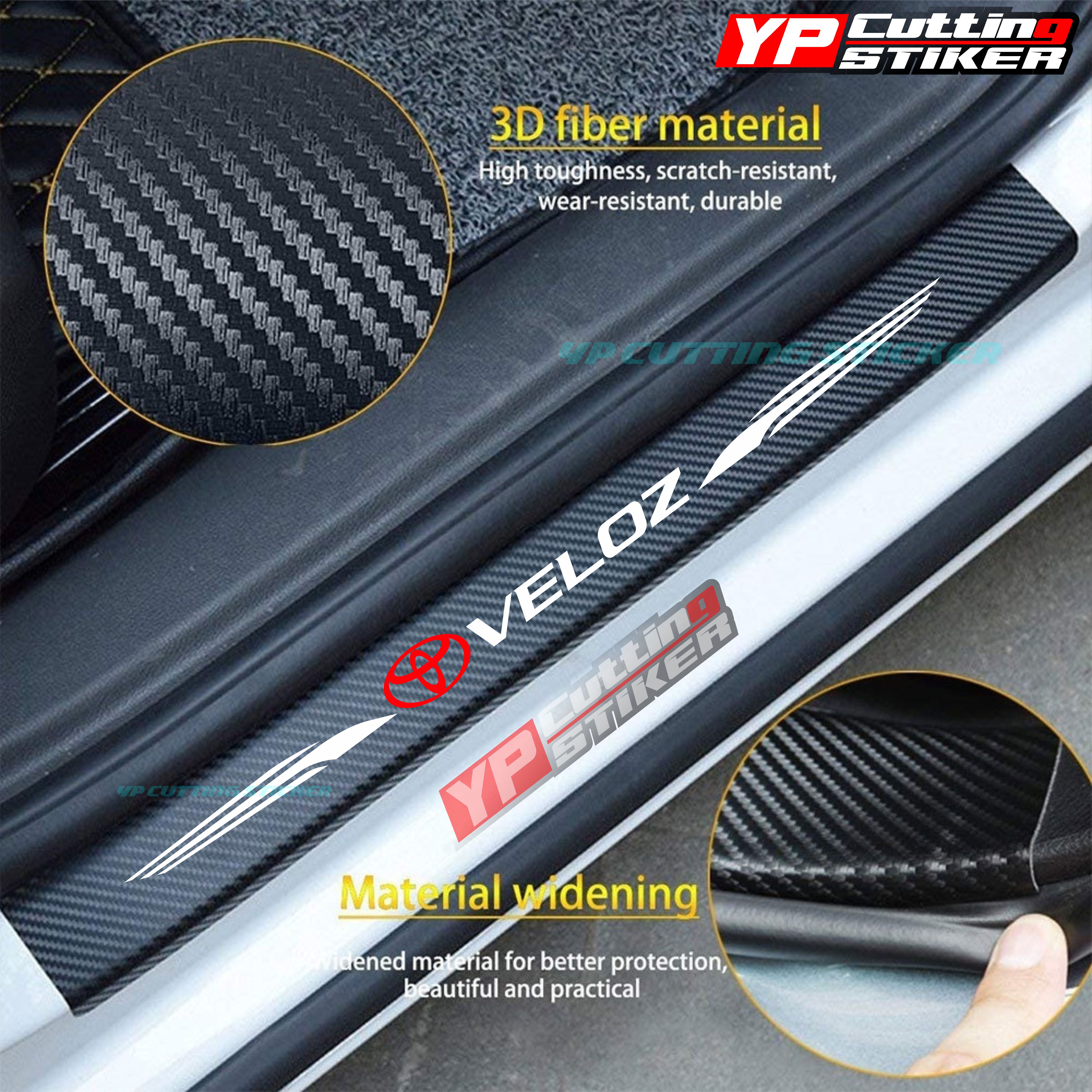 stiker sillplate karbon 3D stiker pelindung pijakan pintu mobil veloz stiker mobil toyota veloz Harga  18,000 Ringgit*Penghantaran Percuma