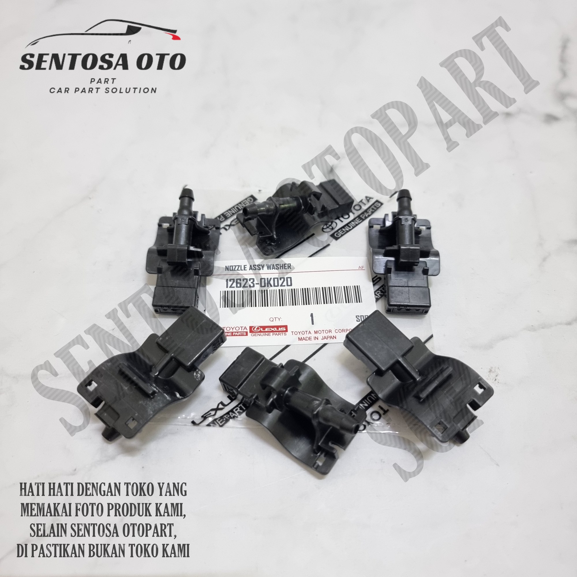 Nozzle Nozle Nosel Air Wiper Semprotan Air Innova Reborn Fortuner VRZ Hilux Revo All New Yaris Vios New Altis Camry Alphard P/N 12623-0K020 Harga 12,000 rupiah*Gratis Ongkir