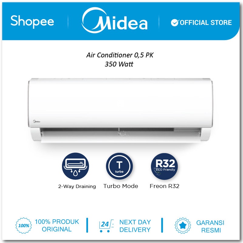 freon ac midea 1 2 pk