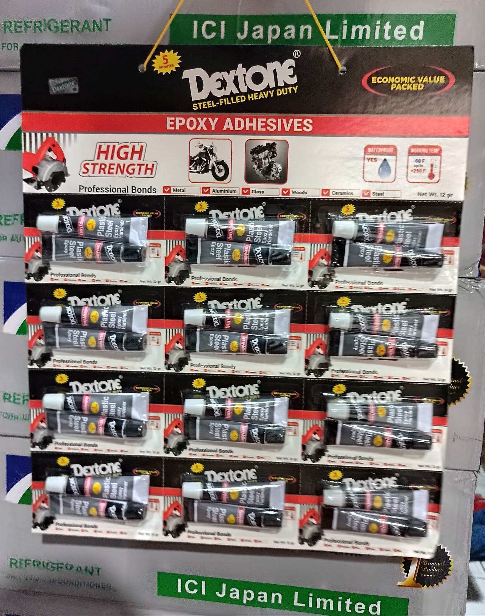 Obral (PER 12 PCS) Dextone lem campur 12gr Lem Besi Epoxy Plastik Steel 5 Menit 12 gram Harga 101,000 rupiah*Gratis Ongkir