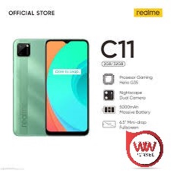 Realme C11 RAM 2GB ROM 32GB [Helio G35, 5000mAh Massive Battery GARANSI RESMI - COD Harga 1,299,000 rupiah*Gratis Ongkir