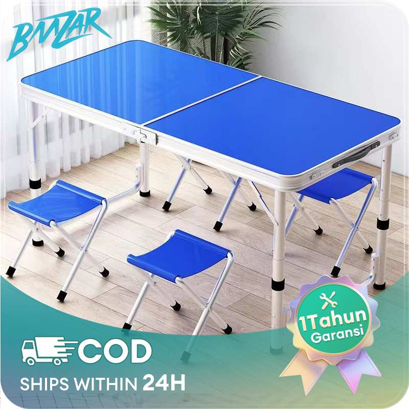 Folding table dining table suitcase table aluminum portable folding table folding table garden table Harga 169,920 rupiah*Gratis Ongkir