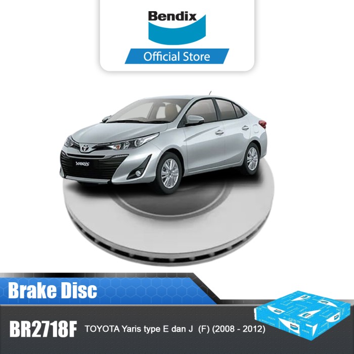 Bendix brake disc car brake disc Yaris E 2008-2012-br2718 Harga 716,000 rupiah*Gratis Ongkir