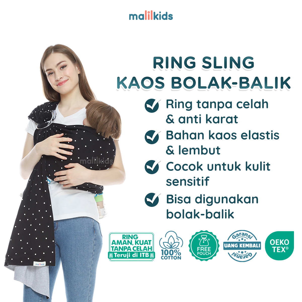 Malilkids Gendongan Bayi Wrap Instan 2in1 Lazada Indonesia