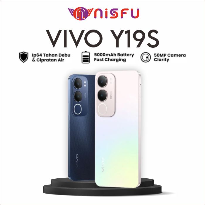 VIVO Y19S - Ram 4GB / Rom 64GB - 50 MP AI Camera, 5500mAh, 15W Pegisian Daya Harga  1,699,000 Ringgit*Penghantaran Percuma