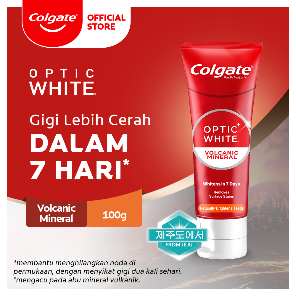Colgate Optic White Volcanic Mineral Toothpaste/Pasta Gigi 100 gr