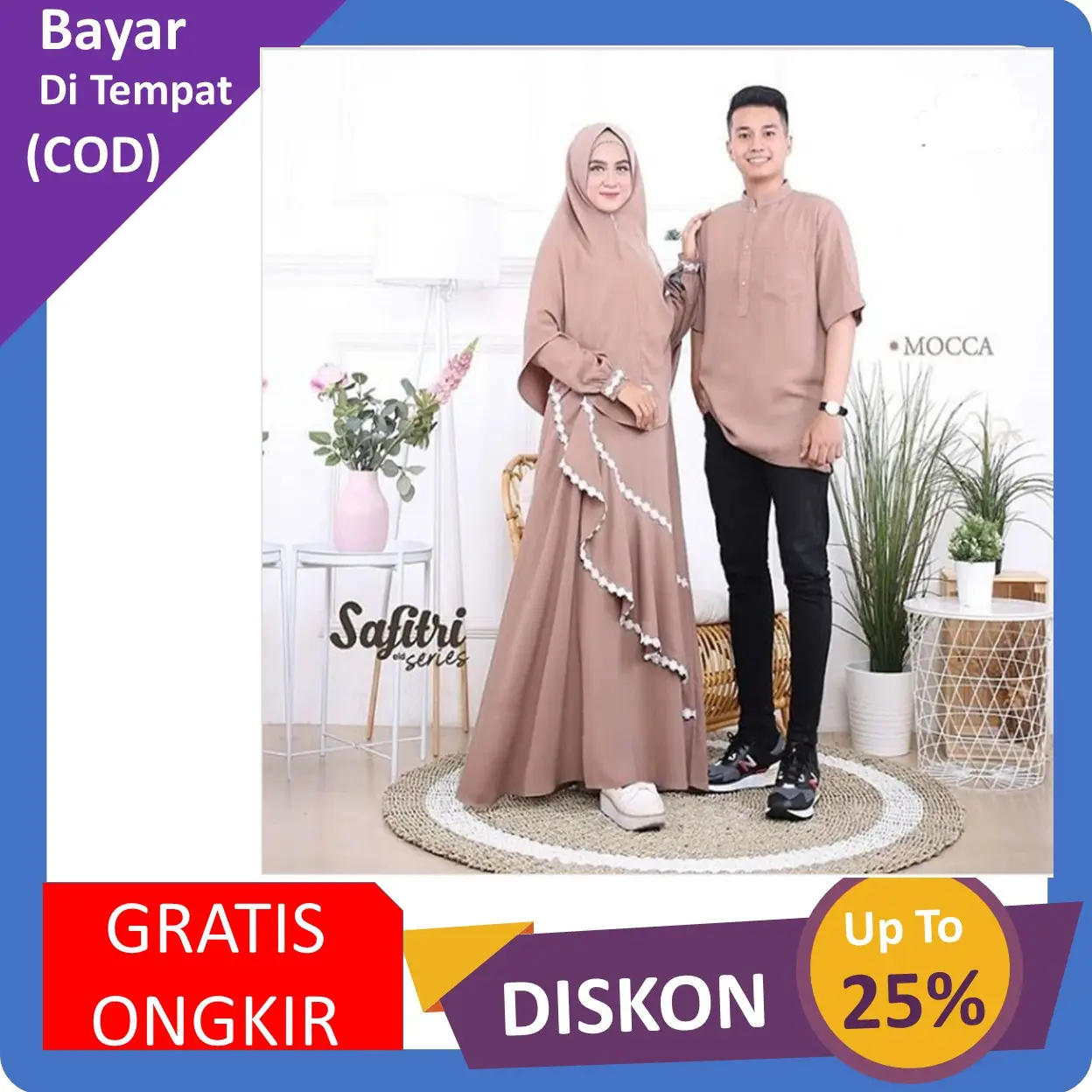 Cod Gamis Syari Set Khimar Terbaru 2020 Couple Suami Istri Baju Gamis Couple Pasanagan Lebaran Terbaru Baju Couple Pasangan Muslim Syari Busui Lazada Indonesia