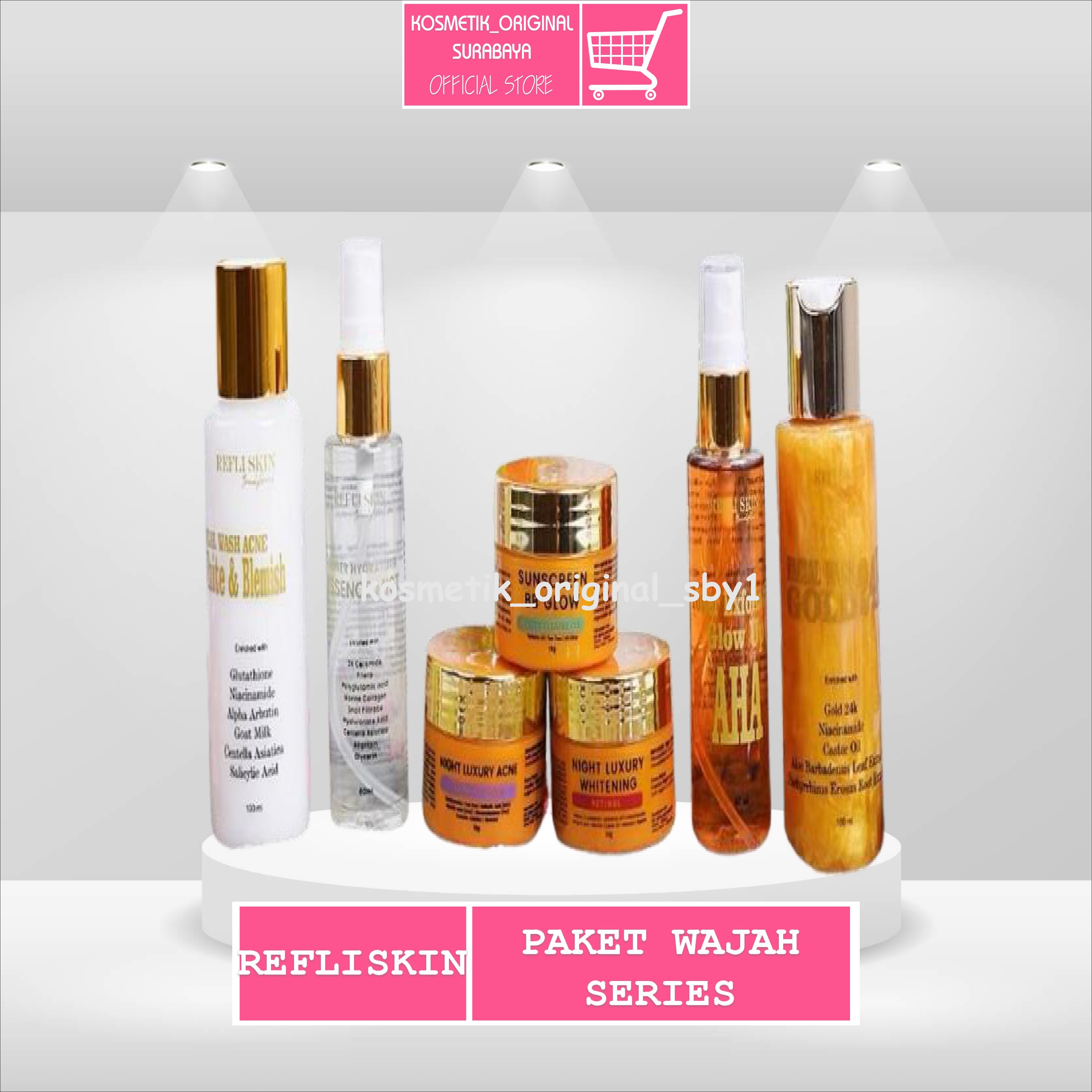 Refliskin Paket Wajah Series Luxury Whitening / Luxury Acne / Glow Up