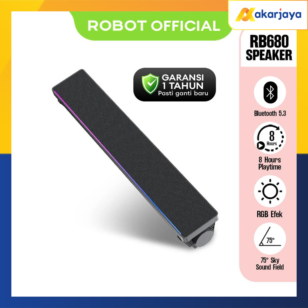 Speaker Bluetooth Karaoke Rb650 50W Rgb Light Ipx4 Untuk Duet