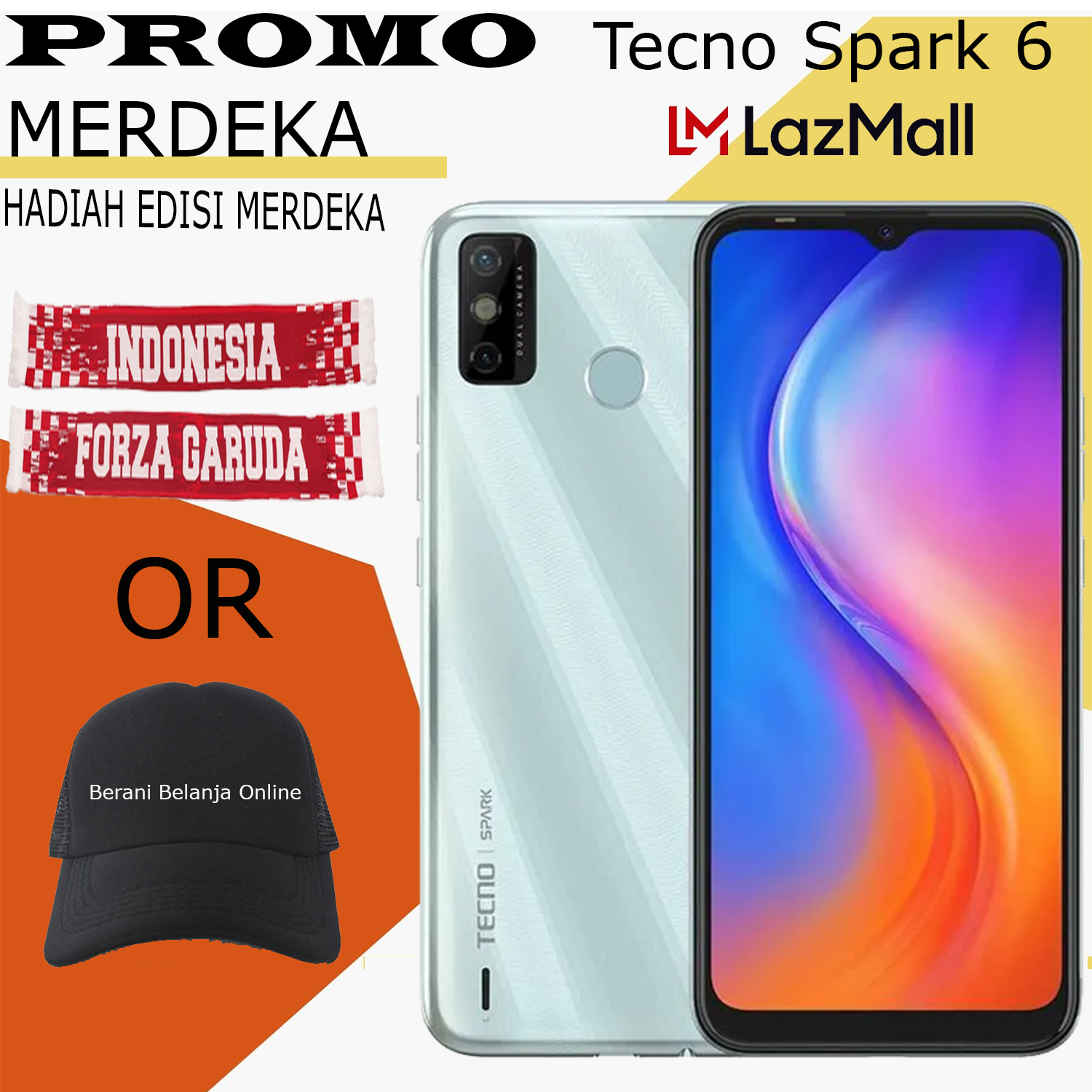 Tecno Spark 6 GO 4/64 ,3/64,2/32 (2021) 4G LTE Android 10 6.52\