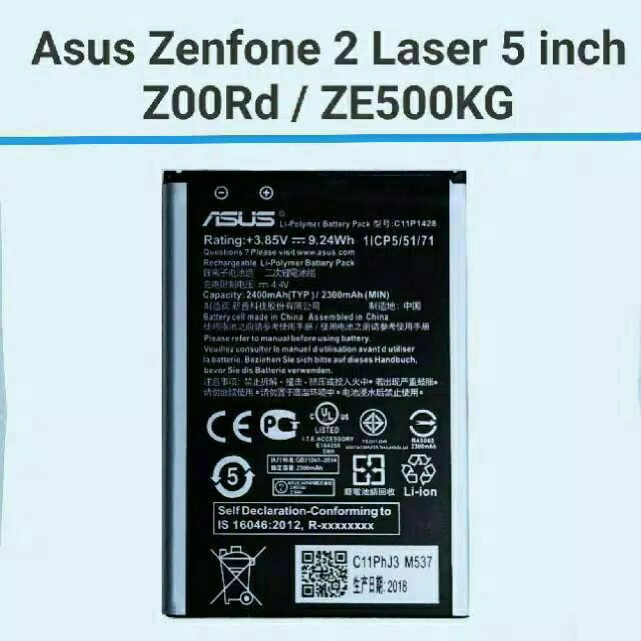 Baterai Batre Batrai Battery Asus Zenfone 2 Laser 5 Inch Z00ud Z00rd Z00ed Z00wd Ze500kl Ze500kg C11p1428 Original Ori Lazada Indonesia