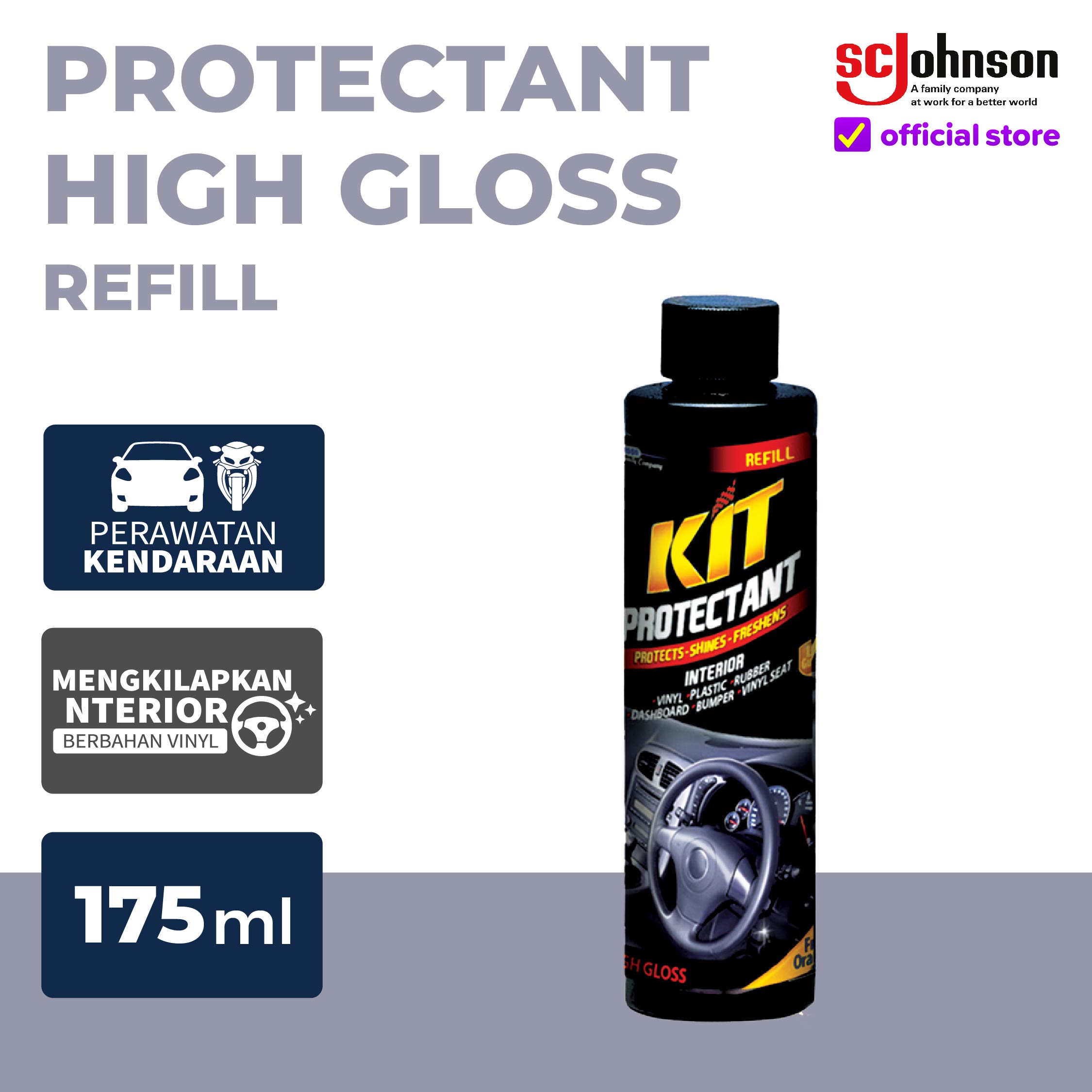 KIT Vinyl Protectant High Gloss Pembersih Interior - Refill 160mL Harga 20,930 rupiah*Gratis Ongkir