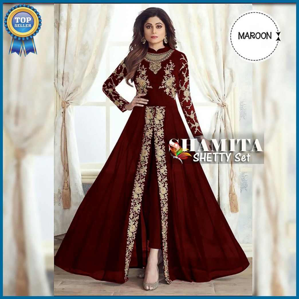 Simple Casual Mewah Setelan Gamis India 