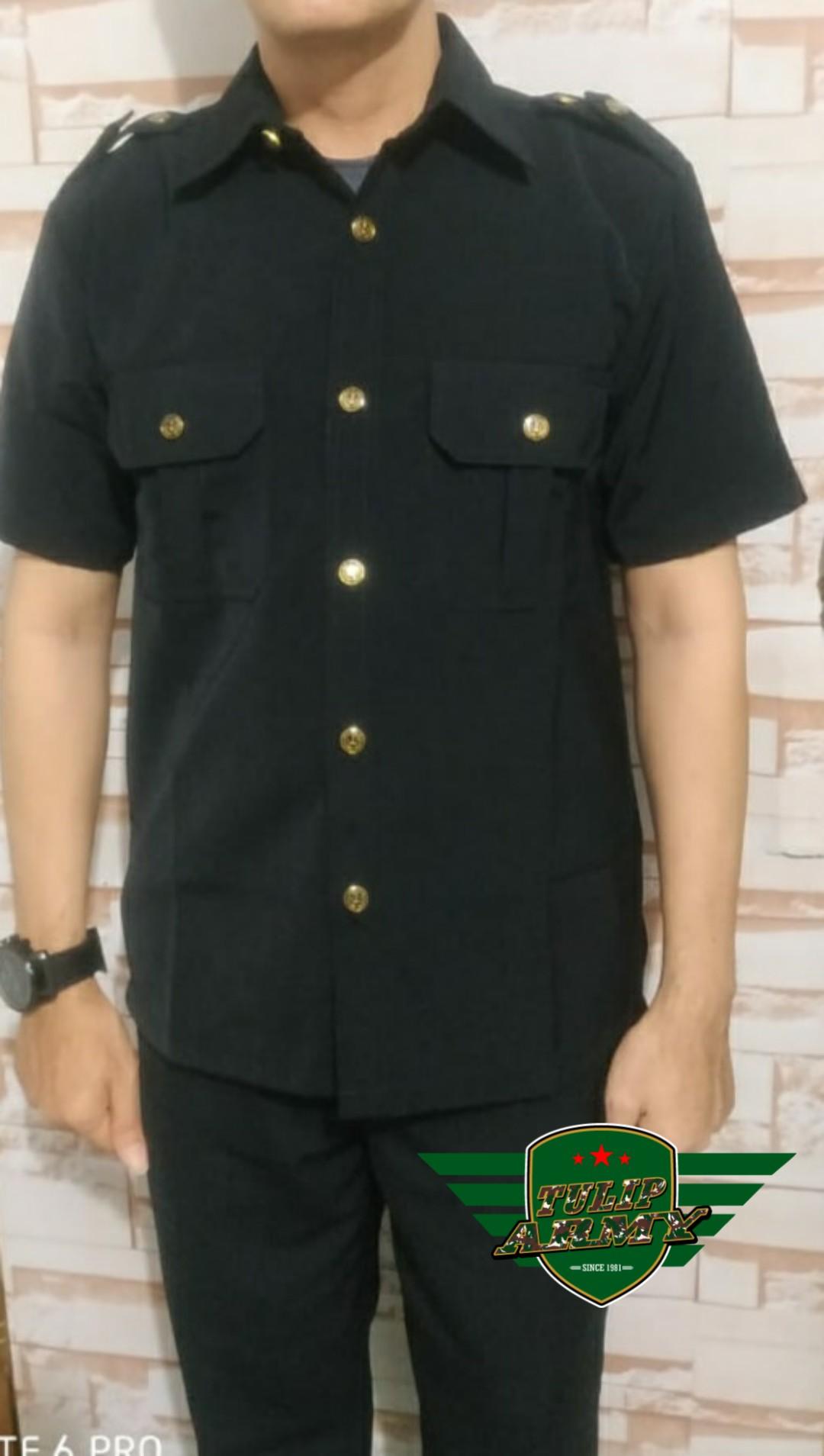 model baju safari hitam