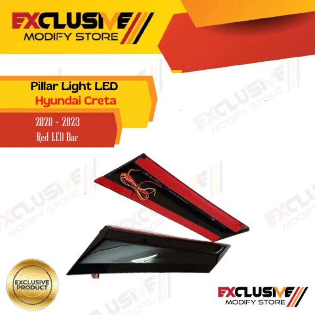 LED pillar light Hyundai Creta 2020 - 2023 red LED bar Harga 1,085,000 rupiah*Gratis Ongkir