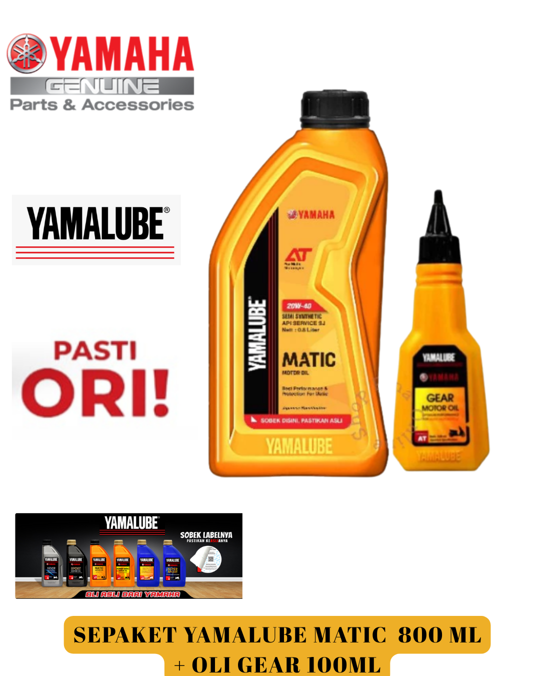 Yamalube Matic + Oli gear 100ml sporty motor lubricant for Mio/Fino/xride/soull/GT/j/Smile Giá 77,800 Đồng*Miễn phí vận chuyển