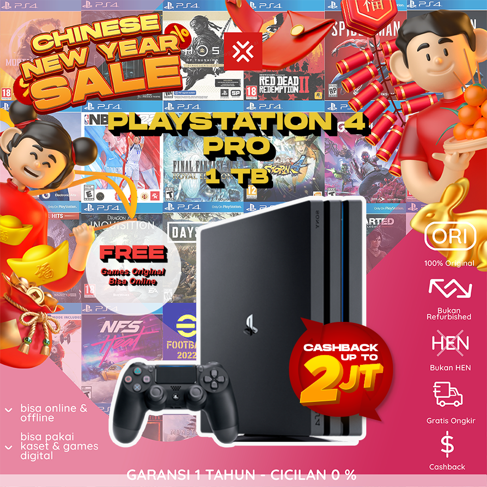 Ps4 Pro Original Baru 1Tb Bonus Bundle Games Garansi 15 Bulan