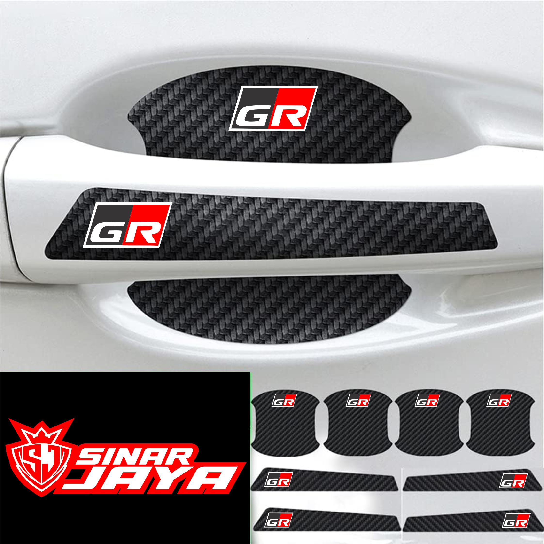 Stiker Karbon 3D Desain GR Sport untuk Mobil Toyota Raize/Rush/Innova/Fortuner/Veloz/Agya - Warna Hitam Harga  8,000 Ringgit*Penghantaran Percuma