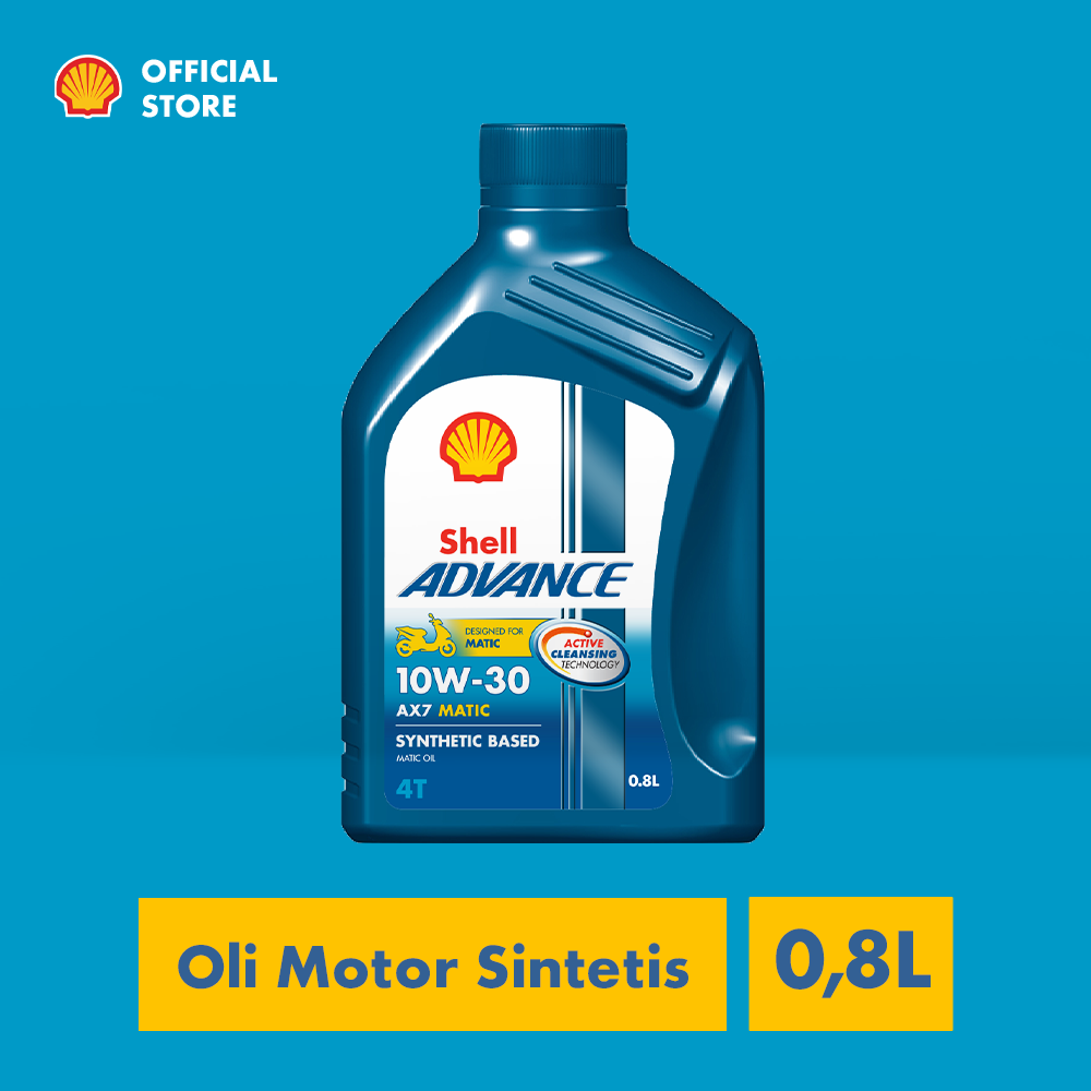 Motor Oli Shell Advance AX7 scooter 10W-30 (0.8L) Harga 62,706 Ringgit*Penghantaran Percuma