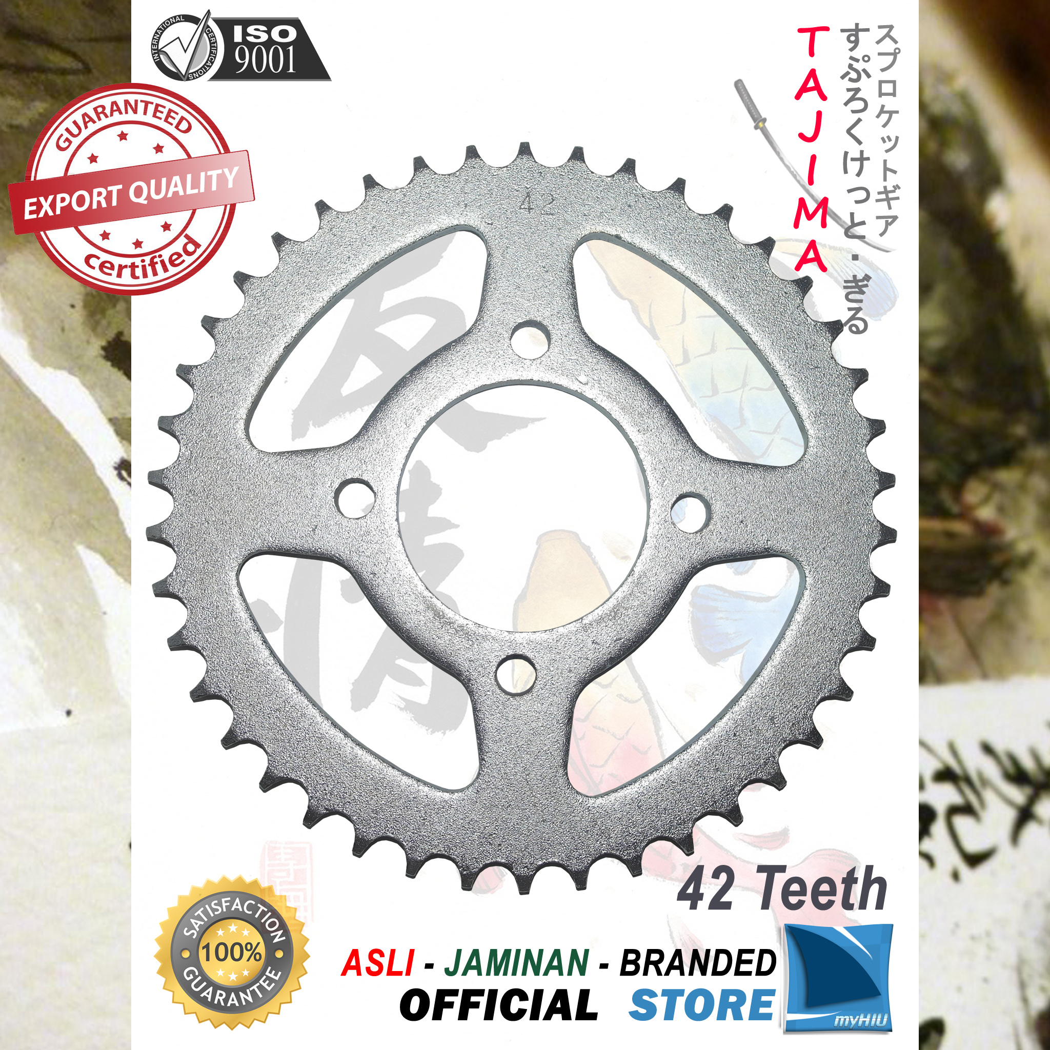 Gigi Tarik 428-42T SUZUKI Thunder Lama / New / 125cc Gir Belakang - Rear Sprocket Gear TAJIMA Harga 62,100 rupiah*Gratis Ongkir