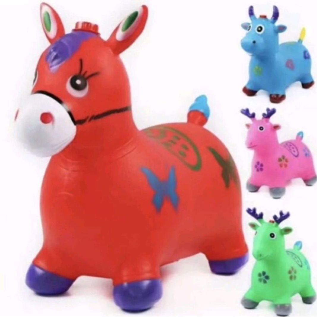 Mainan Jumping Animal Kuda Kudaan Karet Ada Musik Dan Lampu / Mainan Jumping Animal Music / Mainan Ana…