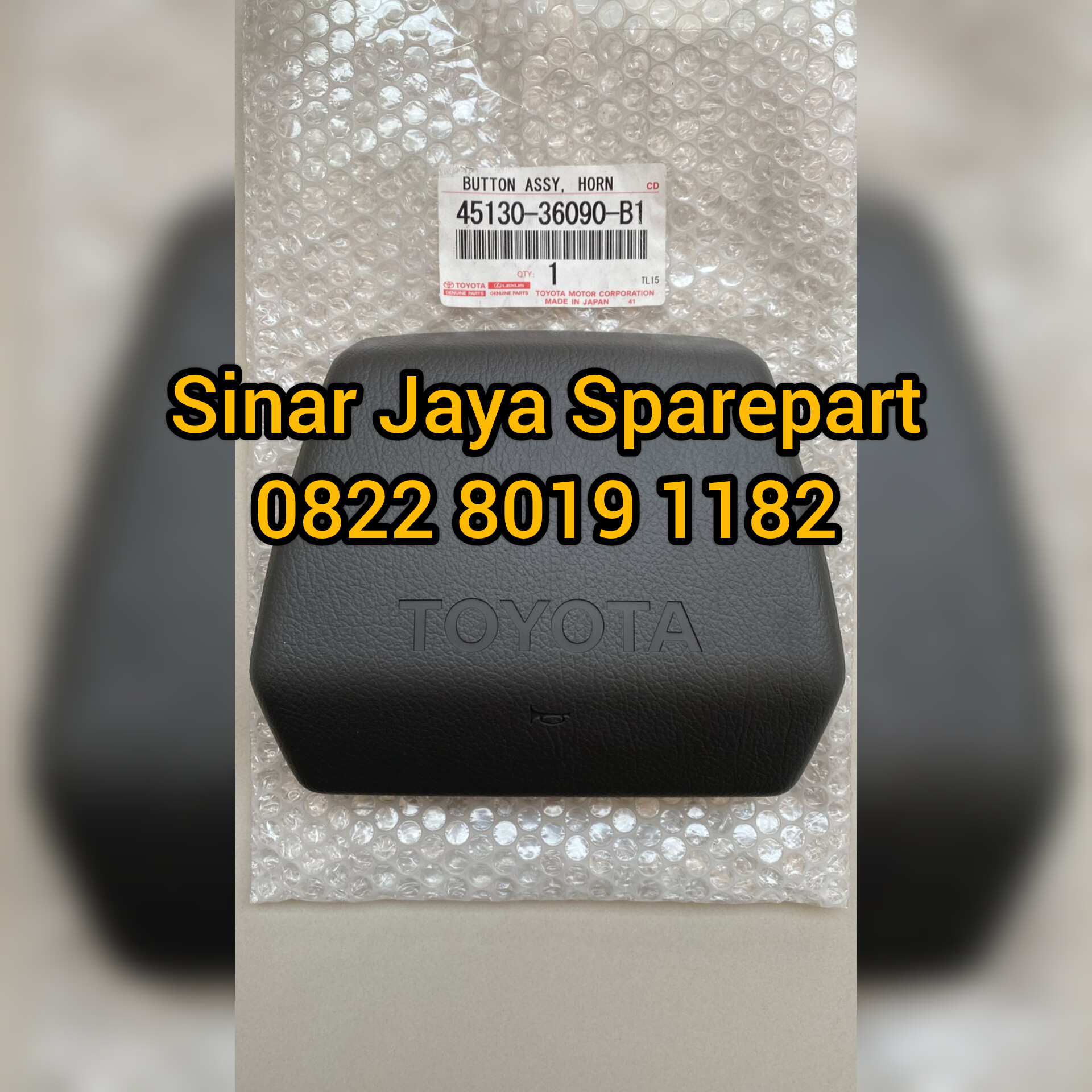 Pencetan Klakson / Tombol Klakson / Button Horn Assy Toyota Dyna Saurus All Tipe Original 45130-36090-B1 Harga 750,000 rupiah*Gratis Ongkir