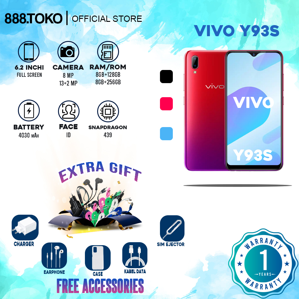 Hp VIVO Y93S RAM 8/256 GB Dual SIM Dual Standby Smartphone Murah Garansi 1 Tahun Harga  580,000 Ringgit*Penghantaran Percuma