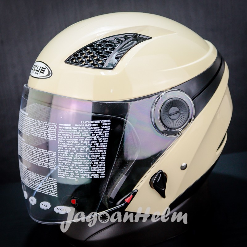 Helm zeus half 2024 face double visor