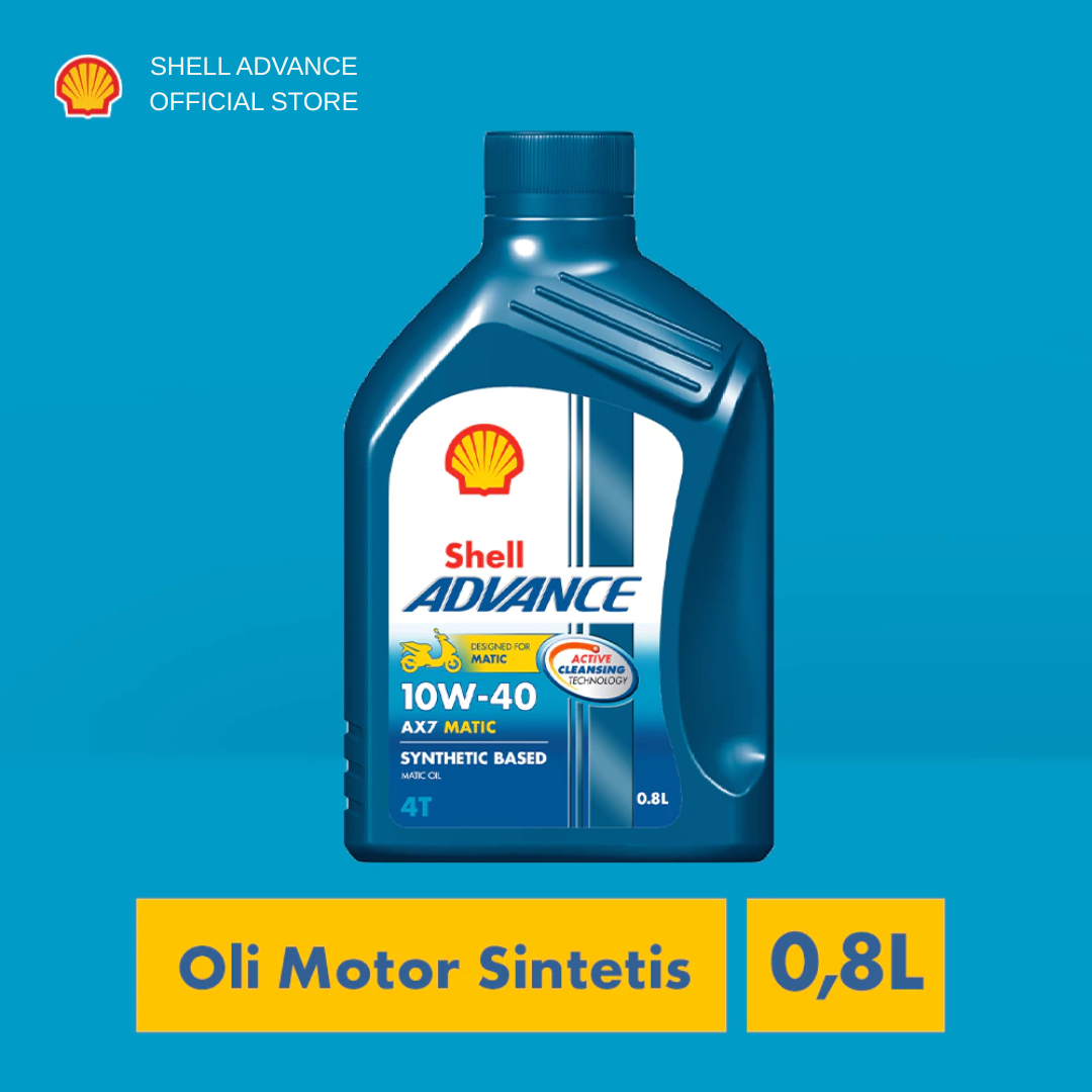 Shell Matic Ax7 10W40 100% Original Lubricant for Vario Beat Mio Pcx Nmax Supra Jupiter Cbr Vixion Harga 19,800 rupiah*Gratis Ongkir