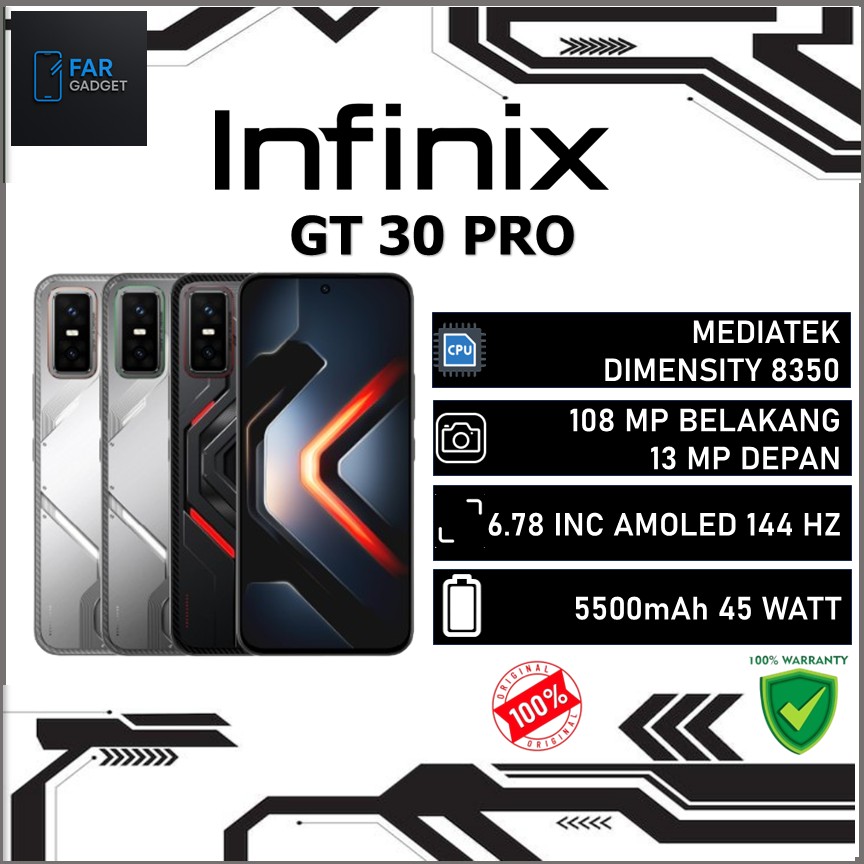 Infinix GT 30 pro Ram 12 GB ROM 512 GB MediaTek dimensity 8350 Harga 3,899,000 rupiah*Gratis Ongkir