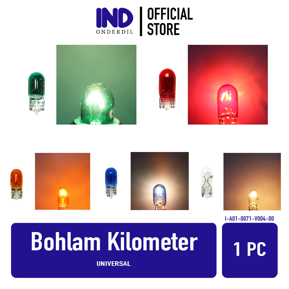 Wholesale Universal Kilometer Bulb Car Motorcycle Km Light T10 t 10 12V 12 Volt Clear Orange Blue Red Green Orange Blue Red Green Speedometer Speedometer Harga 2,230 rupiah*Gratis Ongkir